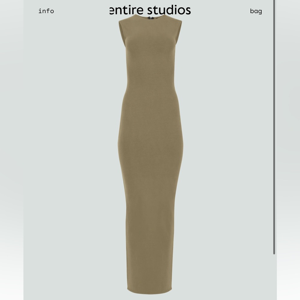 Entire studios Khaki Sleeveless Maxi Dress